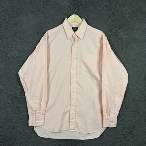 Vintage Gitman Bros Shirt Mens 15.5 34 Orange Button Down Long Sleeve Made USA